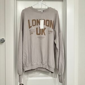 NWT Revolve x The Laundry Room Welcome To London Jumper Sweatshirt Size‎ Small